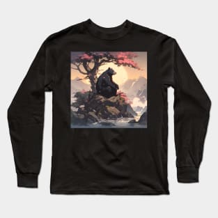 Japanese Black Bear Long Sleeve T-Shirt